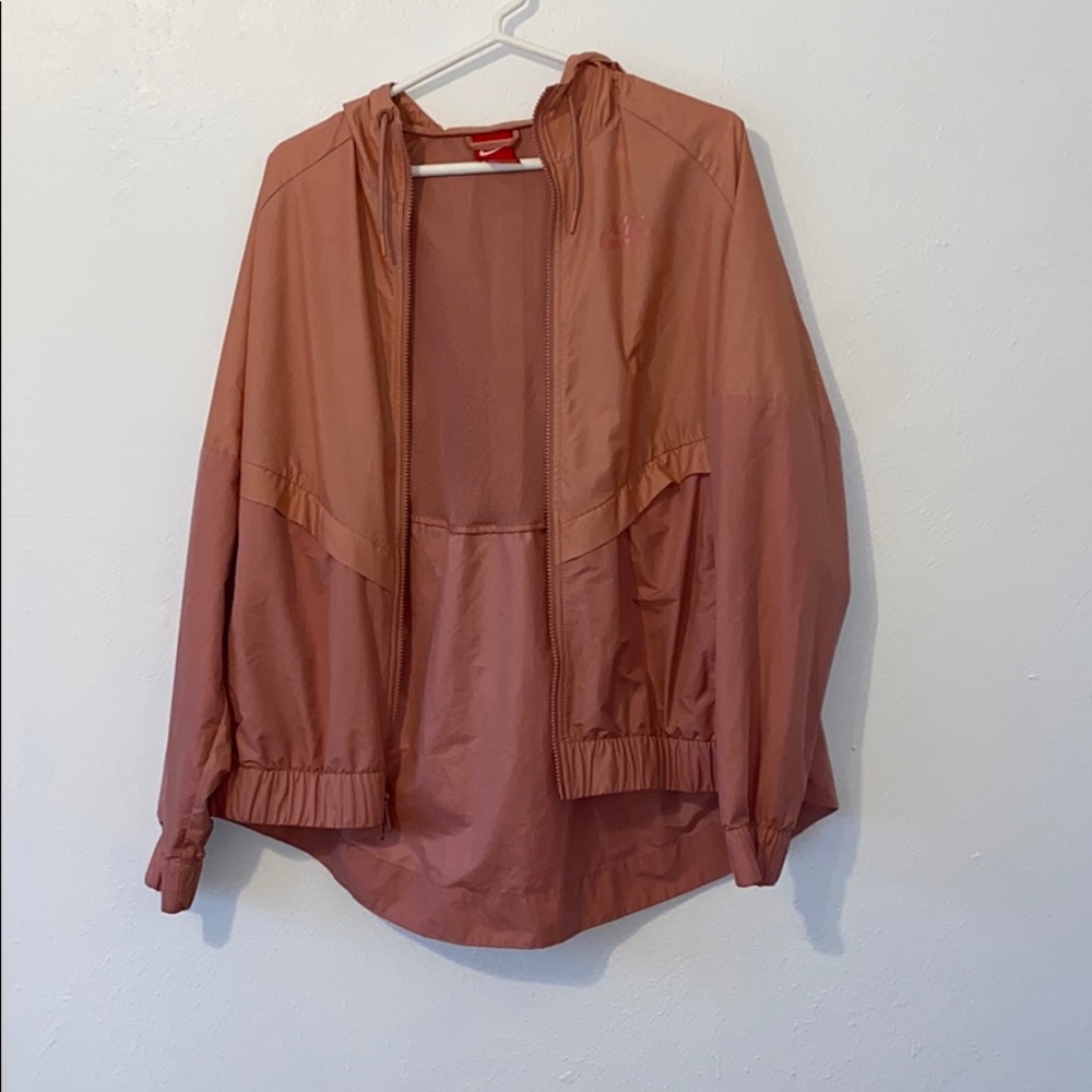 pink nike rain jacket